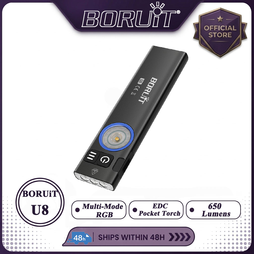 Cycling To Work - BORUiT U8 650LM EDC مصباح ليد