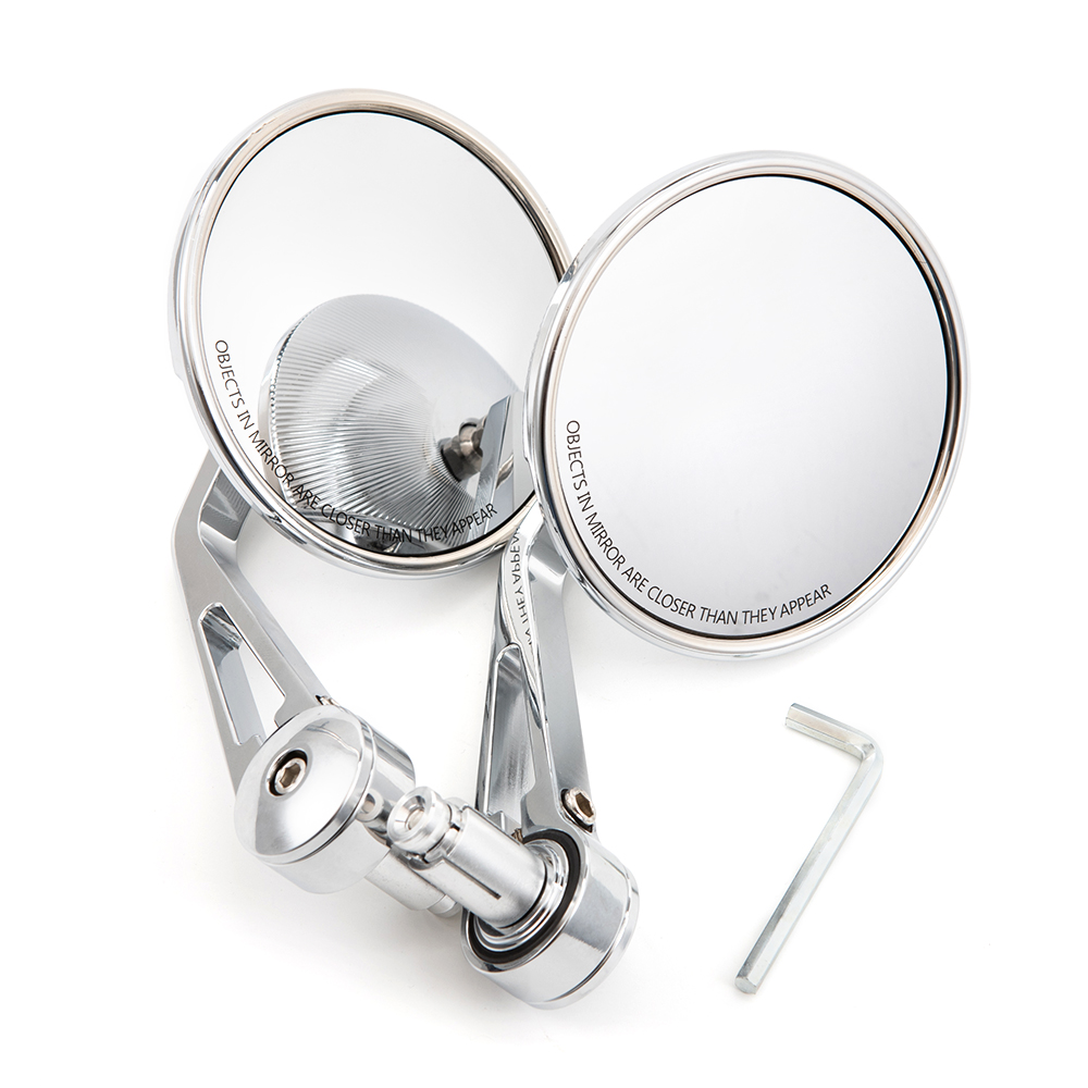 Evomosa دراجة نارية كروم محدب  - مراجعة Mirror Handlebar Convex وسعره
